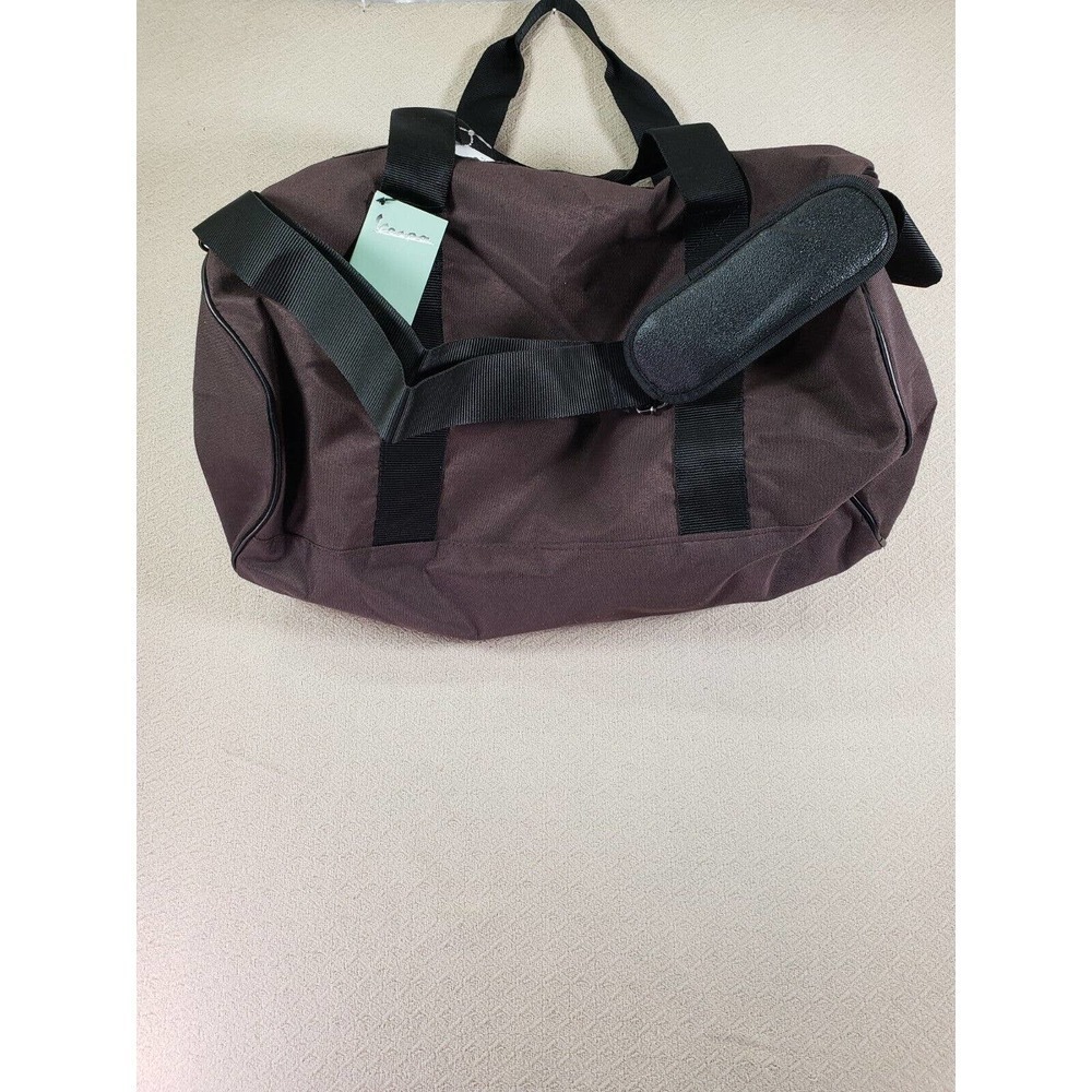 Vespa Duffle Bag Crossbody Canvas Brown Zipper Shoulder Strap Handle NWT